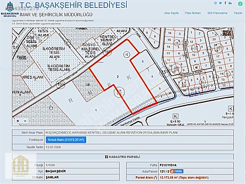 BAŞAKŞEHİR YENİ ŞAMLAR 23 NİSAN CADDE CEPHE 97 M2 İMARLI ARSA