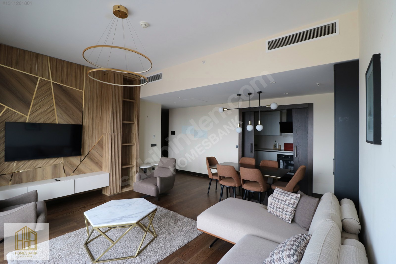 BOMANTİ ROTANA 34.KAT KAPALI MUTFAK BALKON 2+1 EŞYALI BOŞ DAİRE